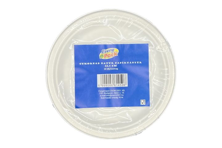 Paper plate (flat) 22,5cm, 10p/pack