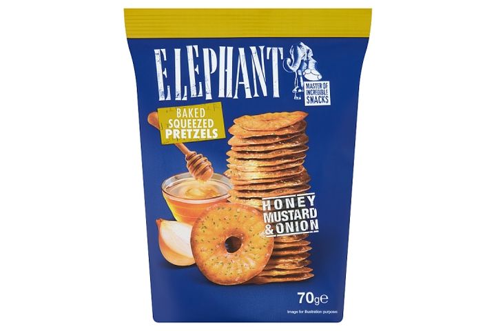 Elephant chips-tallér mézes-mustáros és hagymás fűszerezéssel 70 g