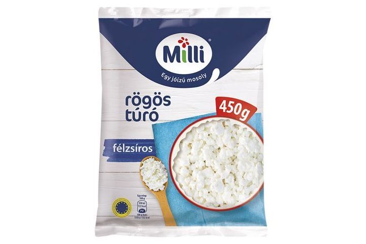 Milli félzsíros rögös túró 450 g