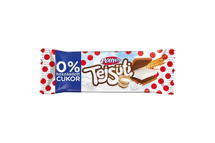 Pöttyös Tejsüti Cocoa Sponge Filled with Milk Cream without Added Sugar with Sweeteners 20 g