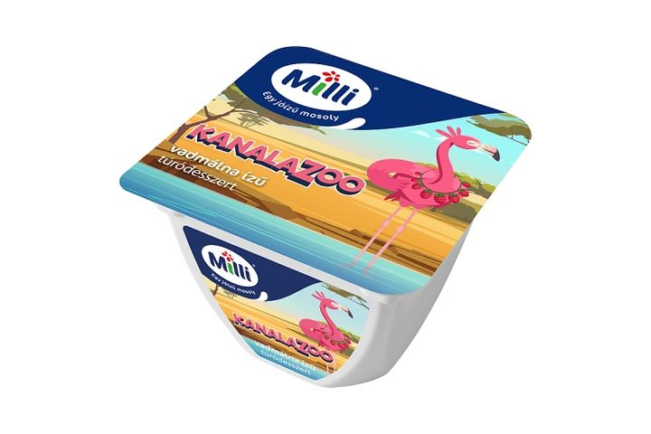 Milli Kanalazoo Wild Raspberry Flavoured Cottage Cheese Dessert 150 g