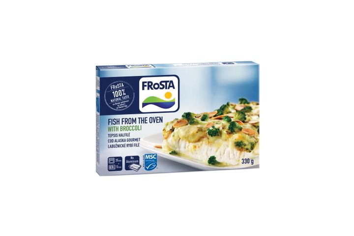 FRoSTA gyorsfagyasztott tepsis halfilé brokkolis szósszal 330 g