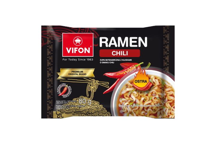 Vifon Ramen Japanese instant wheat noodle soup with chili (spicy) 80g