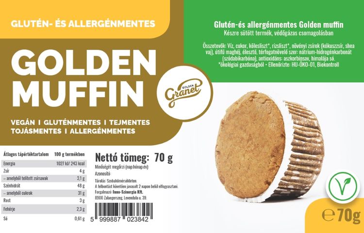 Golden Granet glutén- és allergénmentes Golden muffin 70 g