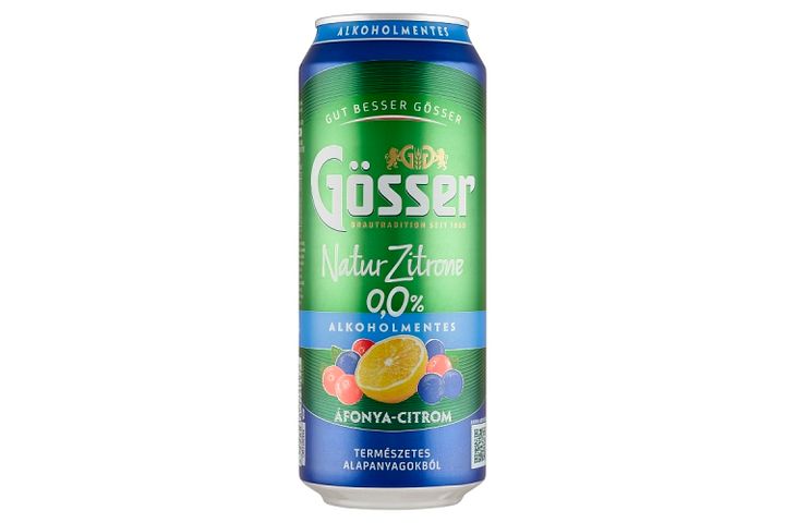 Gösser Natur Zitrone Blueberry-Lemon Flavoured Non-Alcoholic Beer Drink 0,0% 500 ml