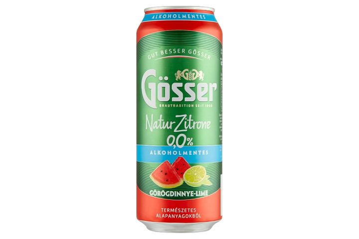 Gösser Natur Zitrone görögdinnye-lime ízű alkoholmentes sörital 0,0% 500 ml