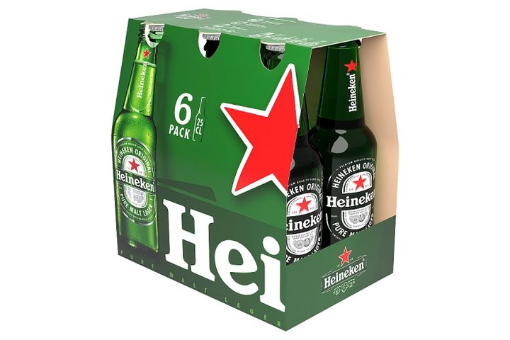 Heineken Premium Lager Beer 5% 6 x 0,25 l Bottle