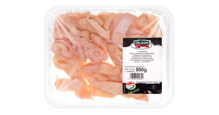 Valdor fresh chicken breast fillet strips "A" quality 500 g