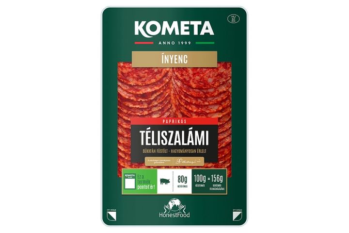 Kometa Ínyenc szeletelt téliszalámi paprikás 80g