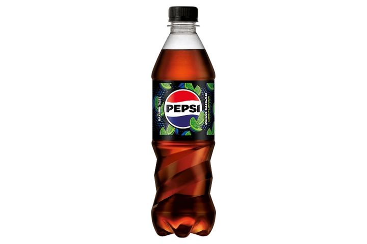 Pepsi Zero Cola Flavoured Energy-Free Carbonated Drink with Sweeteners and Lime Flavour 0,5 l