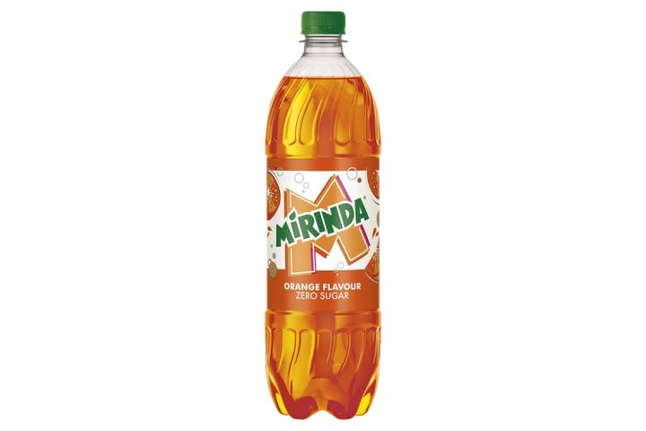 Mirinda Energy-Free Orange Flavoured Carbonated Soft Drink with Sweeteners 1 l