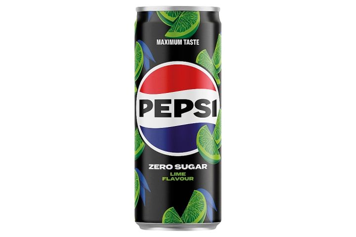 Pepsi Zero Cola Flavoured Energy-Free Carbonated Drink with Sweeteners and Lime Flavour 330 ml