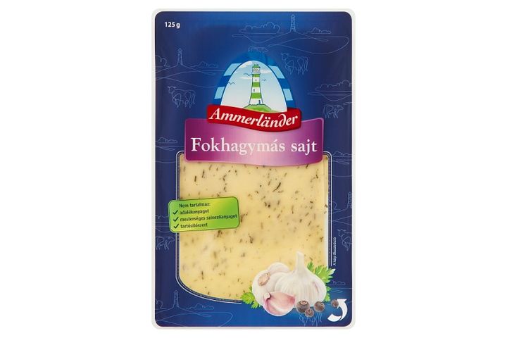 Ammerländer szeletelt fokhagymás sajt 125 g