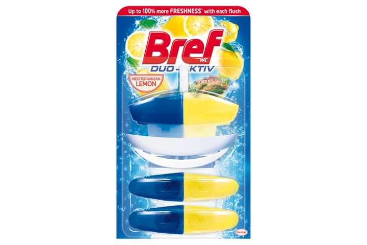 Bref Duo-Aktiv Mediterranean Lemon WC frissítő 3 x 50 ml