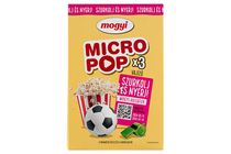 Mogyi Micro Pop vajas ízű, mikrohullámú sütőben elkészíthető pattogatni való kukorica 3 x 100 g