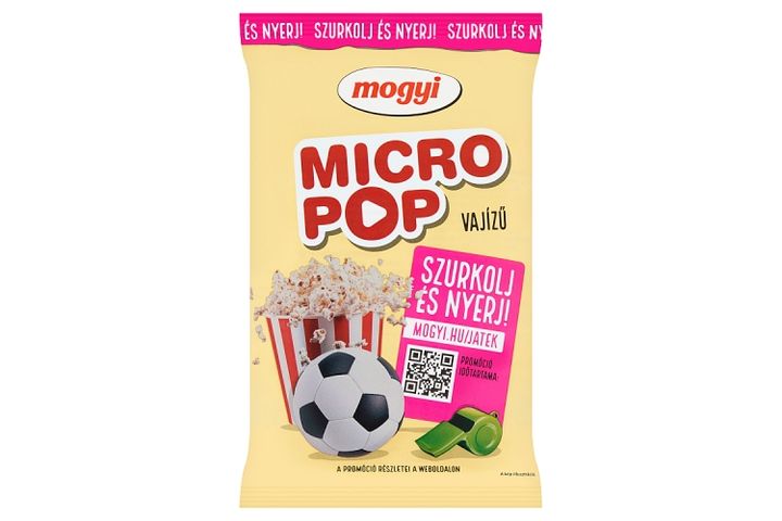 Mogyi Micro Pop mikrohullámú sütőben elkészíthető vajízű pattogatni való kukorica 100 g