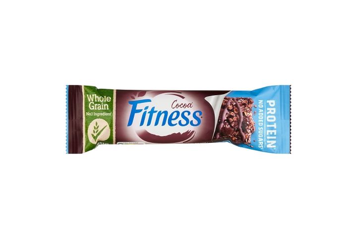 Nestlé Fitness Multigrain Protein Cocoa kakaós ízű gabonapehely-szelet édesítőszerrel 20 g