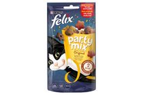 Felix Party Mix Original Complementary Pet Food for Cats with Chicken, Liver and Turkey Flavour 60 g