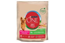 Purina One Mini/Small <10 kg Weight Control/Steril pulykában gazdag kutyaeledel rizzsel 800 g