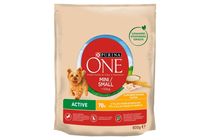 Purina One Mini/Small <10 kg Active csirkében gazdag kutyaeledel rizzsel 800 g