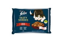 Felix Shreds Házias Válogatás teljes értékű állateledel felnőtt macskáknak szószban 4 x 80 g (320 g)