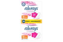 Always Platinum Normal Sanitary Towels With Wings 20 Pads