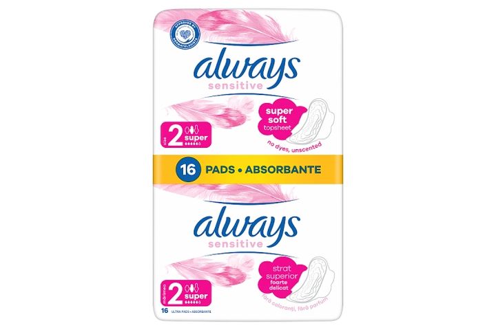 Always Platinum Super Sanitary Towels With Wings 16 Pads