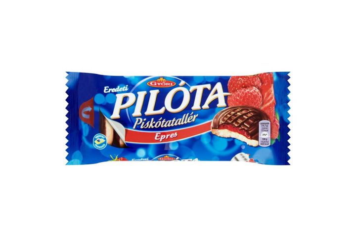 Győri Pilóta Strawberry Flavoured Sponge Crowns 147 g