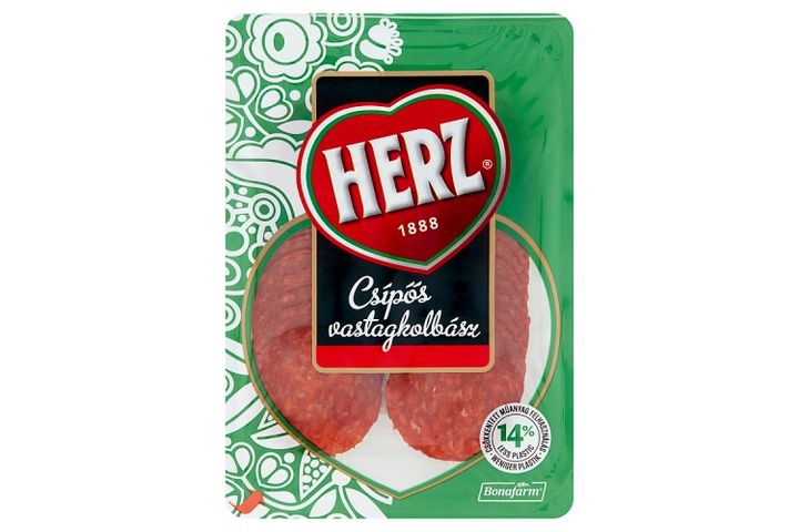 HERZ Sliced Hot Thick Sausage 70 g