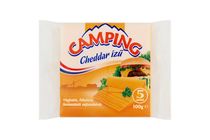 Camping Cheddar ízű vágható, félzsíros ömlesztett sajtszeletek 5 db 100 g