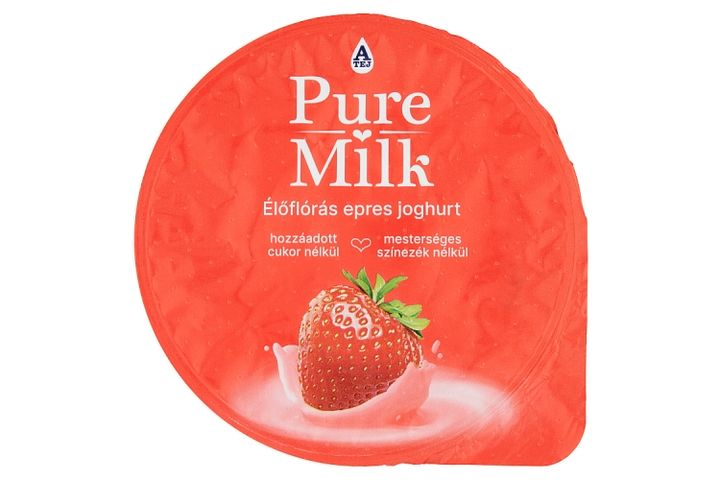 Pure Milk laktózmentes élőflórás epres joghurt 150 g