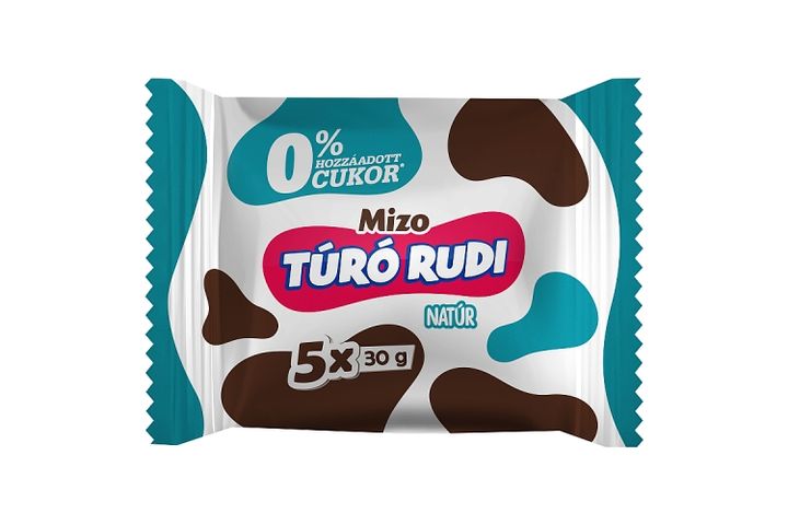 Mizo Túró Rudi Unflavoured Cottage Cheese Dessert with Cocoa Coating, Sweeteners 5 x 30 g (150 g)