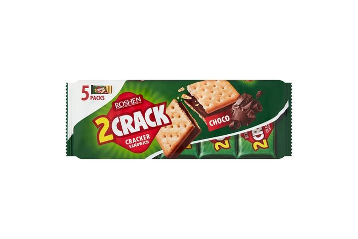 Roshen 2 Crack kréker csokoládés töltelékkel 5 x 47 g (235 g)