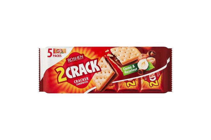 Roshen 2 Crack Cracker with Cocoa & Hazelnut Filling 5 x 47 g (235 g)