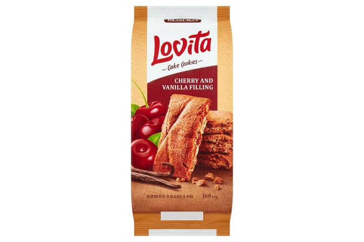 Roshen Lovita Cake Cookies with Cherry and Vanilla Filling 168 g