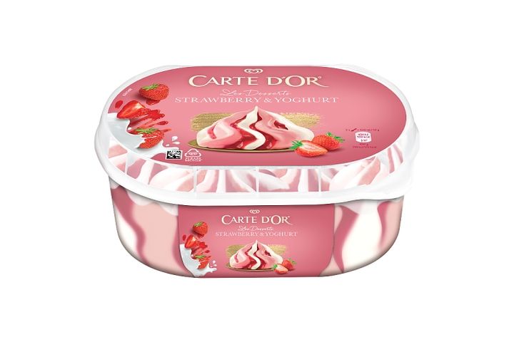 Carte D'Or Strawberry & Yoghurt Ice Cream 825 ml