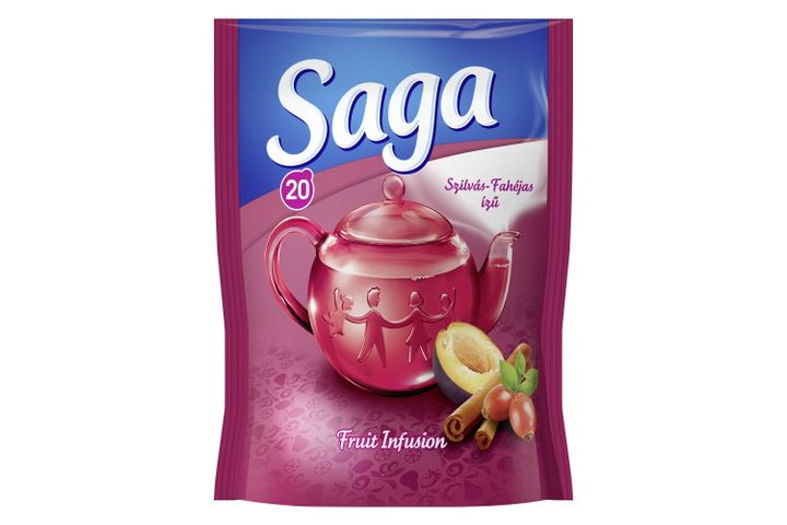 Saga szilvás-fahéjas ízű gyümölcstea 20 filter 30 g