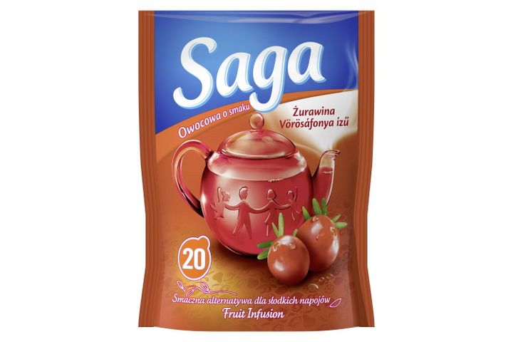 Saga Cranberry Flavoured Fruit Tea 20 Tea Bags 34 g