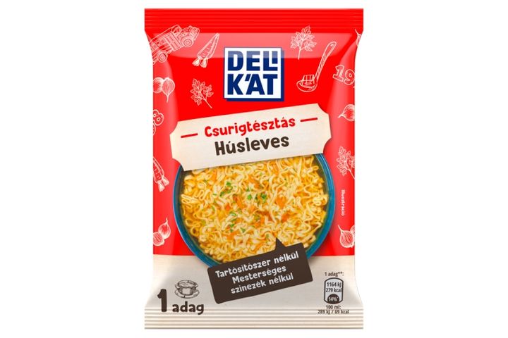 Delikát Meat Soup with Instant Noodles 59 g