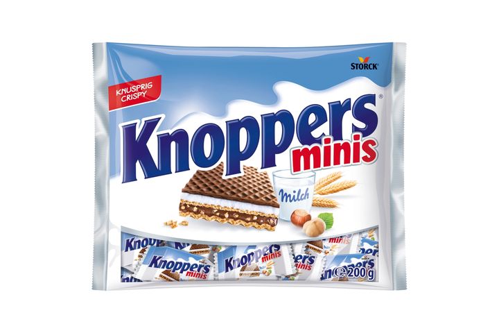 Knoppers Minis töltött ostya kakaós tejbevonóval félig mártva 200 g