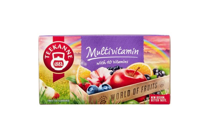 Teekanne World of Fruits Multivitamin Flavoured Fruit Tea Blend with Berry Taste 20 Tea Bags 50 g