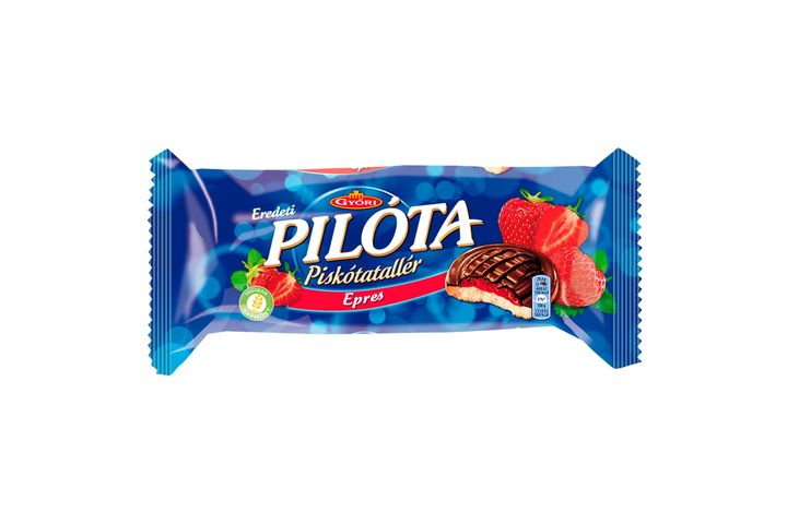 Győri Pilóta Strawberry Flavoured Sponge Crowns 147 g