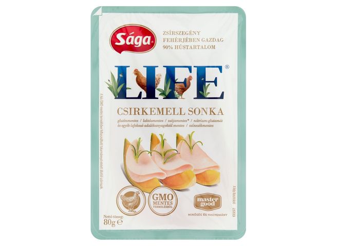 Sága Life szeletelt csirkemell sonka 80 g