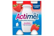 Danone Actimel Strawberry-Flavored Low-Fat Yogurt-Based Drink with Vitamins B6, D 4 x 100 g (400 g)