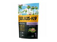 Julius-K9 Grain Free Hypoallergenic Utility Dog Puppy & Junior Lamb & Herbals 340g