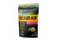 Julius-K9 GF Hypoallergenic Utility Dog Adult Gabonamentes Szuperprémium táp Báránnyal és Gyógynövényekkel 340 g