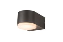 deLux Kata round kültéri falra szerelhető lámpatest, fekete színű, LED 2x3W, 4000K, IP54,  DEL1553