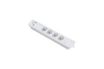 Stilo Hálózati elosztó kapcsolós 4db aljzat, 3fm  MT 3x1,5mm2 vezetékkel +2db USB port (2,1A 5V) STI1670