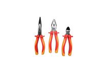 Stilo VDE szerszámszett 3db 1000V: oldalcsípő fogó 165mm, kombinált fogó 185mm, laposcsőrű fogó 200mm, STI1678
