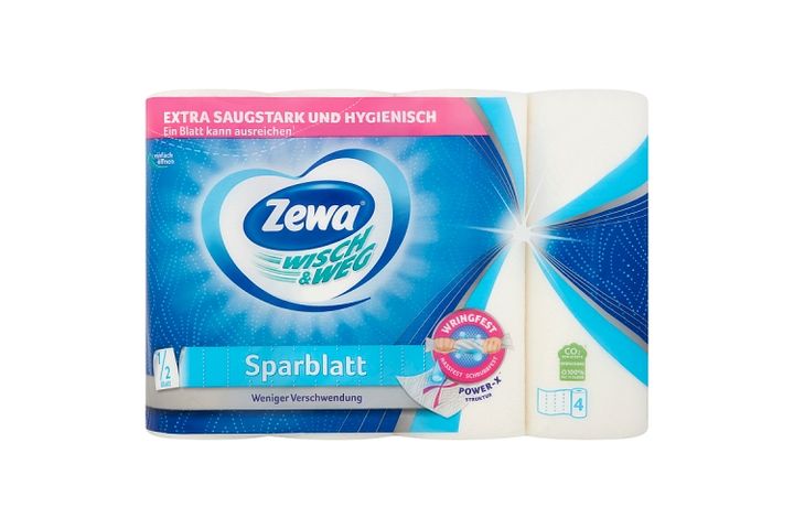 Zewa Wisch & Weg Sparblatt Household Towels 2 Ply 4 Rolls